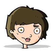 cartoon confused woman N65