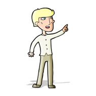 Cartoon Man Pointing N108