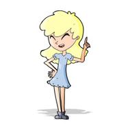 cartoon girl making point N4