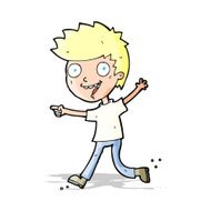 cartoon crazy excited boy N4