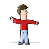 cartoon happy man N234
