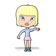 cartoon woman making gesture N8