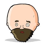 cartoon shocked man with beard N6