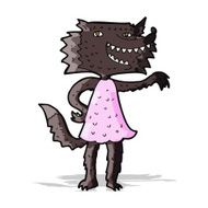 cartoon wolf girl N4