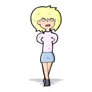 cartoon shocked woman N48