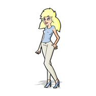 cartoon pretty woman N125