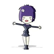cartoon happy vampire girl N17