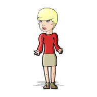 cartoon confused woman N66