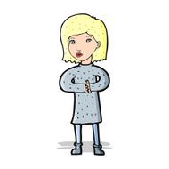 cartoon calm woman N4