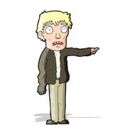 cartoon terrified man pointing N4