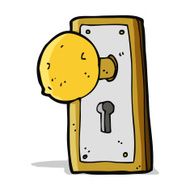 cartoon old door knob N2