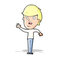 cartoon unhappy boy N26