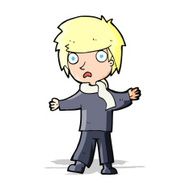 cartoon unhappy boy N27