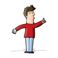 cartoon man advising caution N5