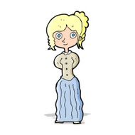 cartoon happy woman N124