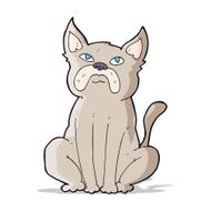 cartoon grumpy little dog N6