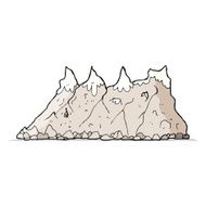 Cartoon Mountain Range N8