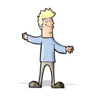 cartoon happy man N235