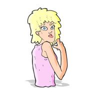 cartoon surprised woman N108
