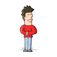 cartoon nervous man N75