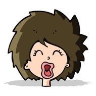 Cartoon Woman Screaming N10