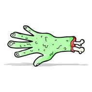 gross zombie hand cartoon N3