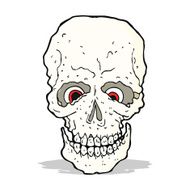 cartoon spooky skull N83