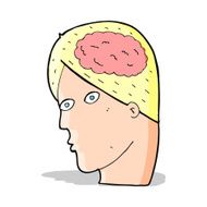 cartoon head with brain symbol N18