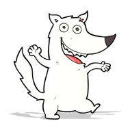 cartoon happy wolf N9