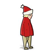 cartoon person in winter clothes N4