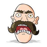 cartoon angry old man N75