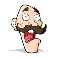 cartoon frightened old man N17