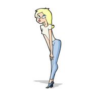 cartoon attractive girl N8