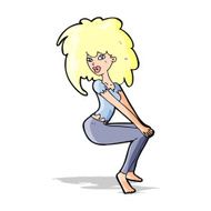 cartoon woman with big hair N5