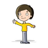 cartoon happy boy N127