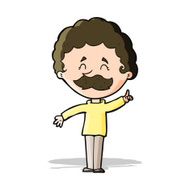 cartoon man with idea N97