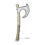 cartoon viking axe N4