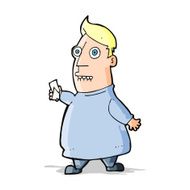 cartoon nervous man with tickets N5