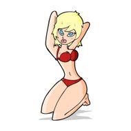 cartoon sexy woman posing N3
