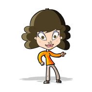 cartoon woman pointing N104