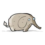 cartoon sad little elephant N4
