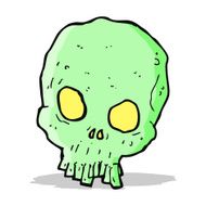 cartoon spooky skull N84