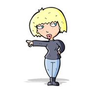 cartoon annoyed woman pointing N4