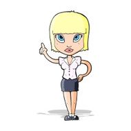 cartoon pretty girl with idea N12