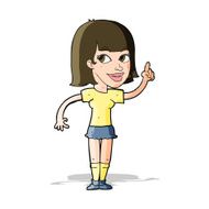 cartoon pretty girl with idea N13