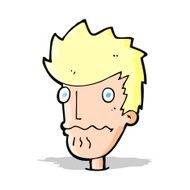 cartoon nervous man N77