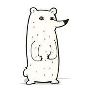 funny cartoon polar bear N12
