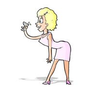 cartoon woman with drink N4