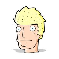 cartoon nervous man N78