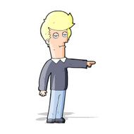 cartoon pointing man N56